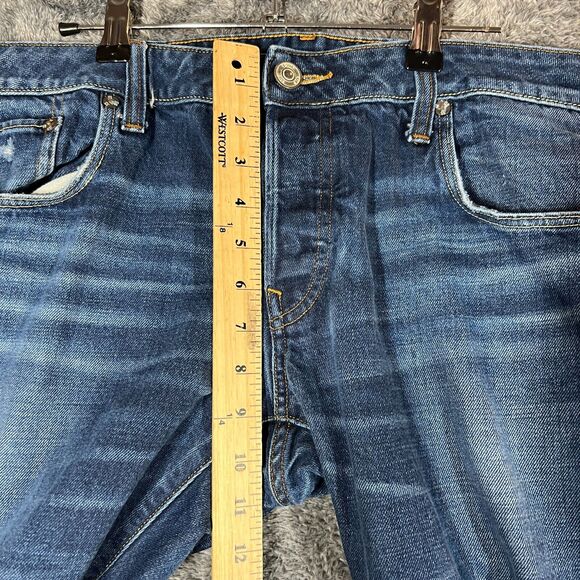 G Star Raw Jeans Mens 30x32 Blue Denim 3301 Low Tapered Button Fly Dark Wash - Picture 8 of 10